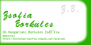 zsofia borkules business card